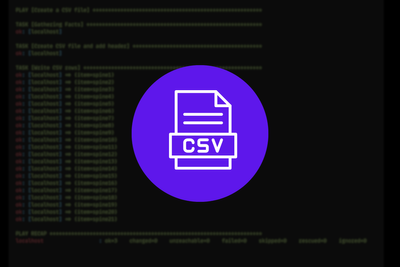 How to create a CSV file in Ansible